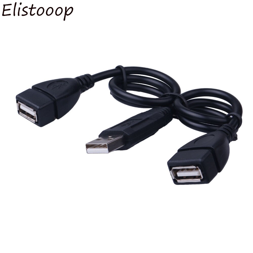 1 Male to 2 female Y Splitter Data USB Hub Extension Cable USB 2.0 A 1 male to 2 Dual USB Female Data Hub Power Adapte