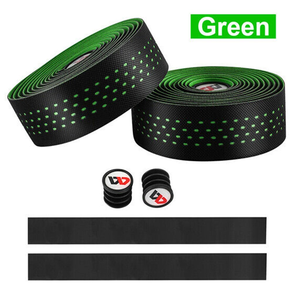 Vestcykling 1 par cykling racercykel tape dekoration styr klæbebånd bandage wrap bar skridsikker behageligt greb: Grøn