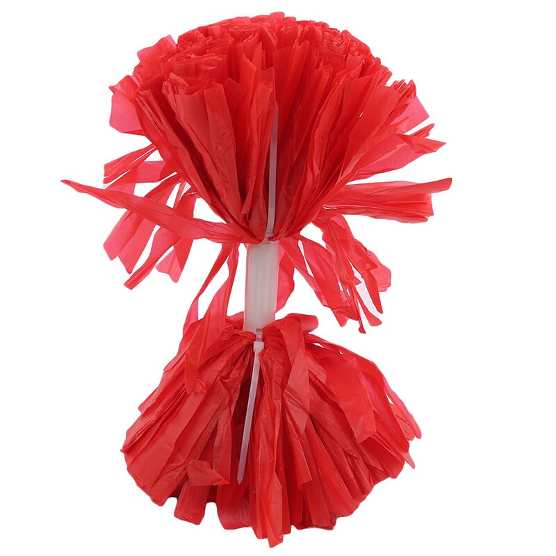 Sports pomponer cheerleader pompons cheerleading forsyninger farve og håndtag kan vælge: Rød