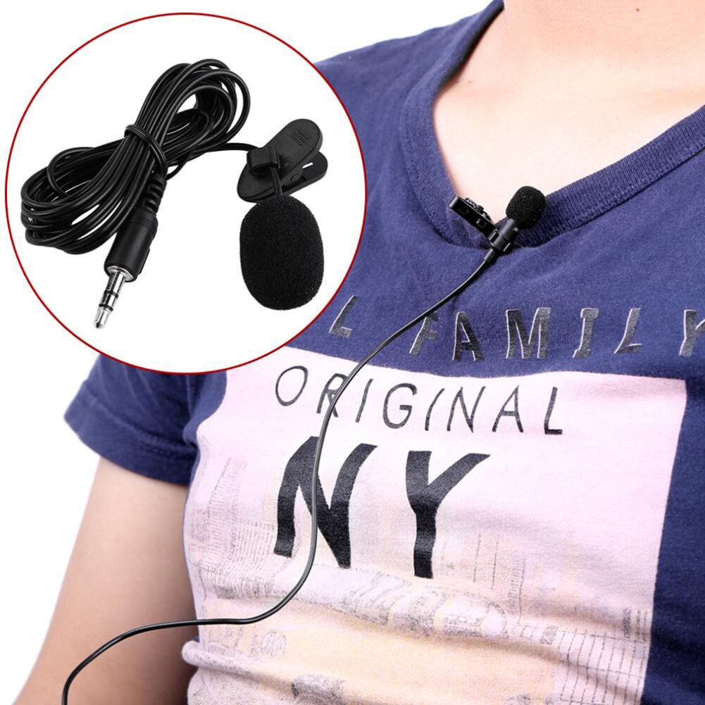 3.5mm Condenser Microphone Wired Lavalier Microphone Speech Teaching Sound Amplifier Mic for Phone PC For iPhone Samsung Mic