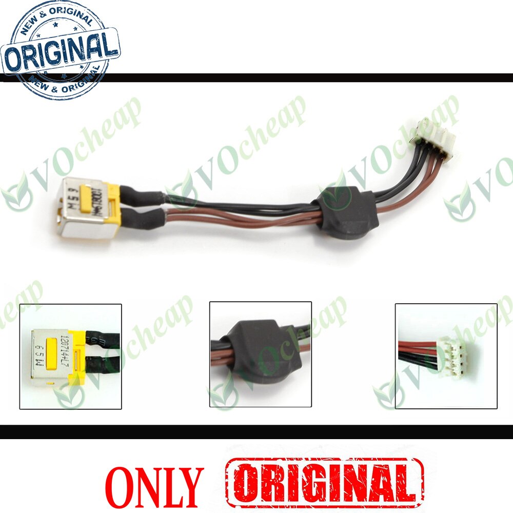 5 x Notebook Laptop DC power jack for Acer Aspire 5520 5710 5715 5720 7520 7720 5315 5320 (65W) with cabl PJ060 50.AHH02.001