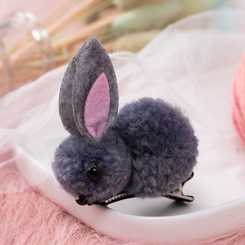 Korean Elastic Rubber Bunny Hair Clip Ball Rabbit Hair Ring Female Hair Tie Cute Hairpin Rope Children Hair Accessories: 3