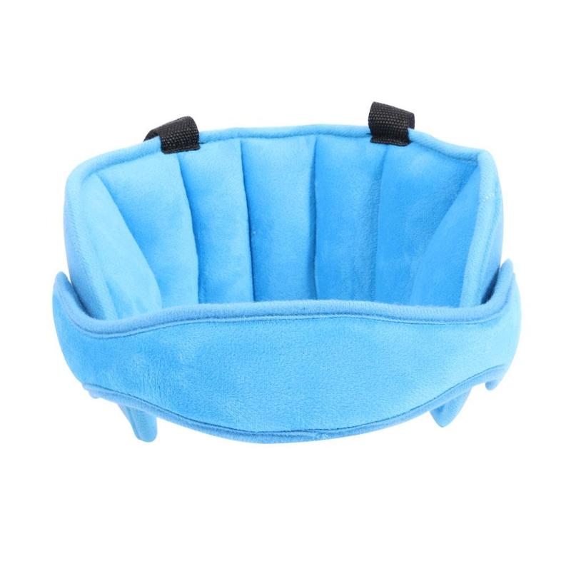 Baby Child Pillows Safety Car Seat Car Accessory Head Support Holder Band Children Head Protection Sleeping Headrest Pillow Car: Light blue