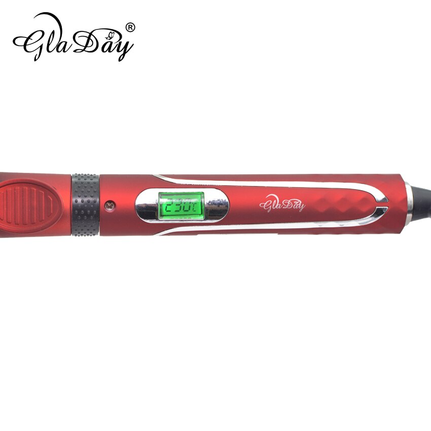 LCD Keramische haar krultang Professionele krultang 32mm/28mm/25mm/22mm 110 v-240 v Dual Voltage