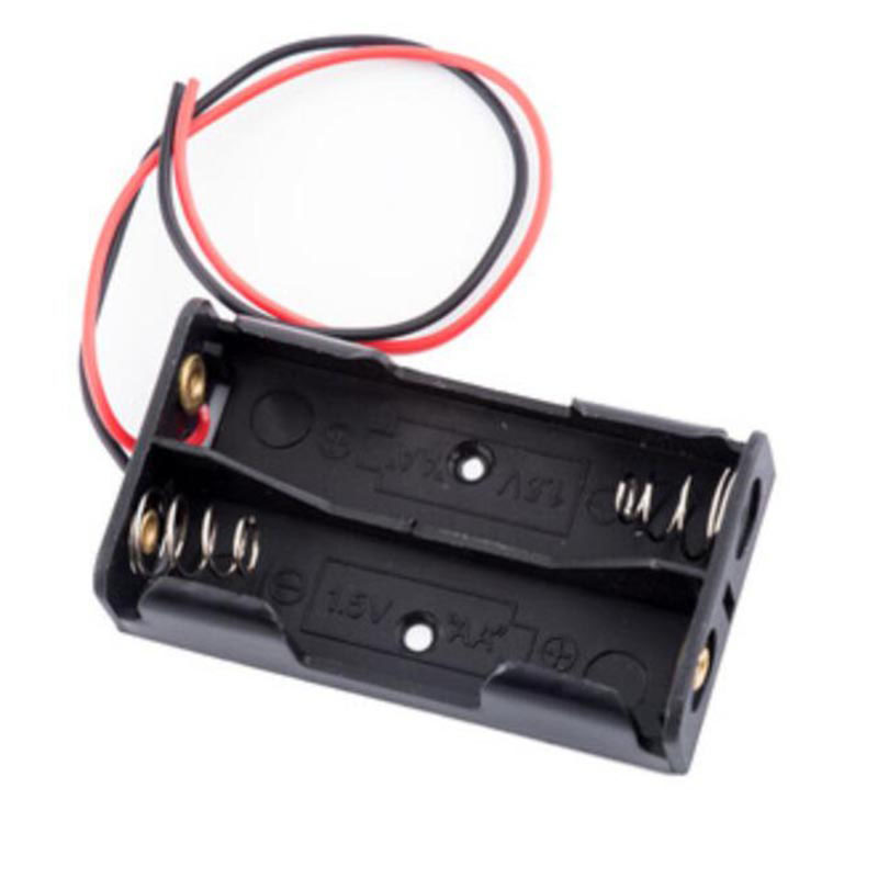 5 uds 1, 2, 3, 4 puertos de ranuras AA 2AA 3AA 4AA 1,5 v 3v 4,5v 6v tamaño caja de almacenamiento de batería soporte 3Xaa 2xaa aa con cables h: Azul