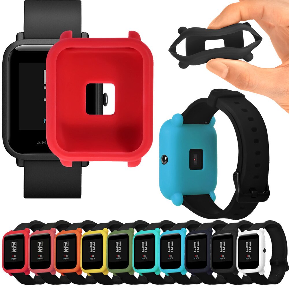 TPU blando de excelente de protección de silicona funda completa para Huami Amazfit Bip jóvenes reloj SmartWatch Prevención de arañazos golpes