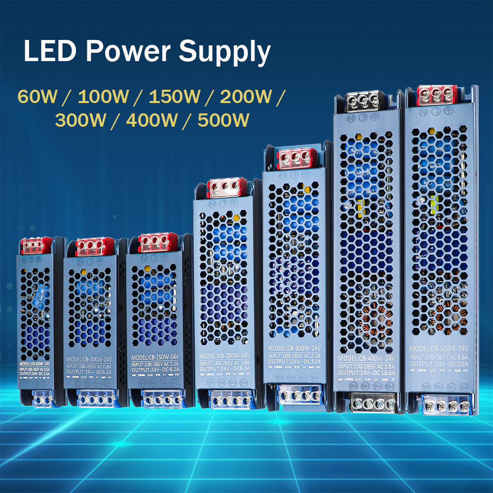 12V 24V LED-Strom versorgung Wechselstrom-Gleichstrom-Transformator 60W 200W 300W 400W W Super-dünn-Wandler für LED-Streifen-Glühbirnen-LED-Treiber
