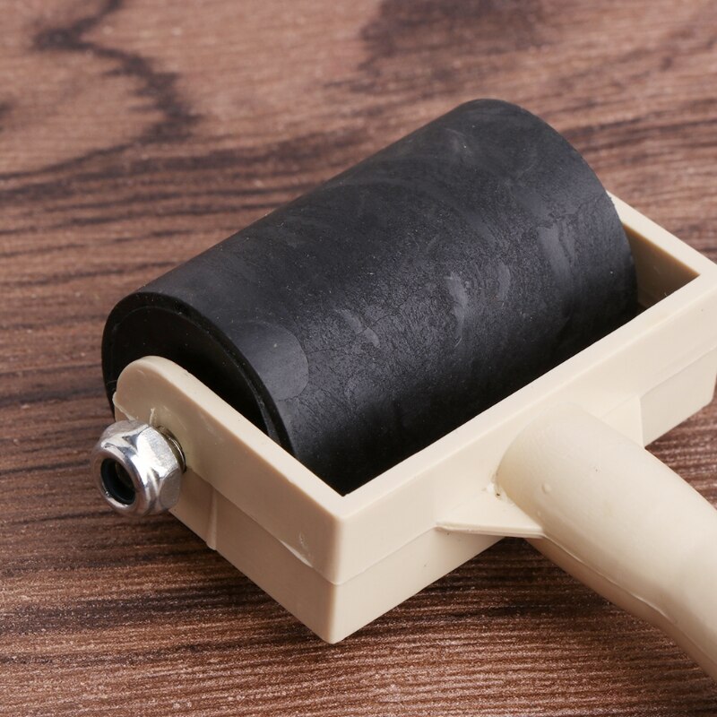 Rodillo de goma dura de alta resistencia, herramienta artesanal de marco de plástico para pantalla de impresión, 3,5 cm