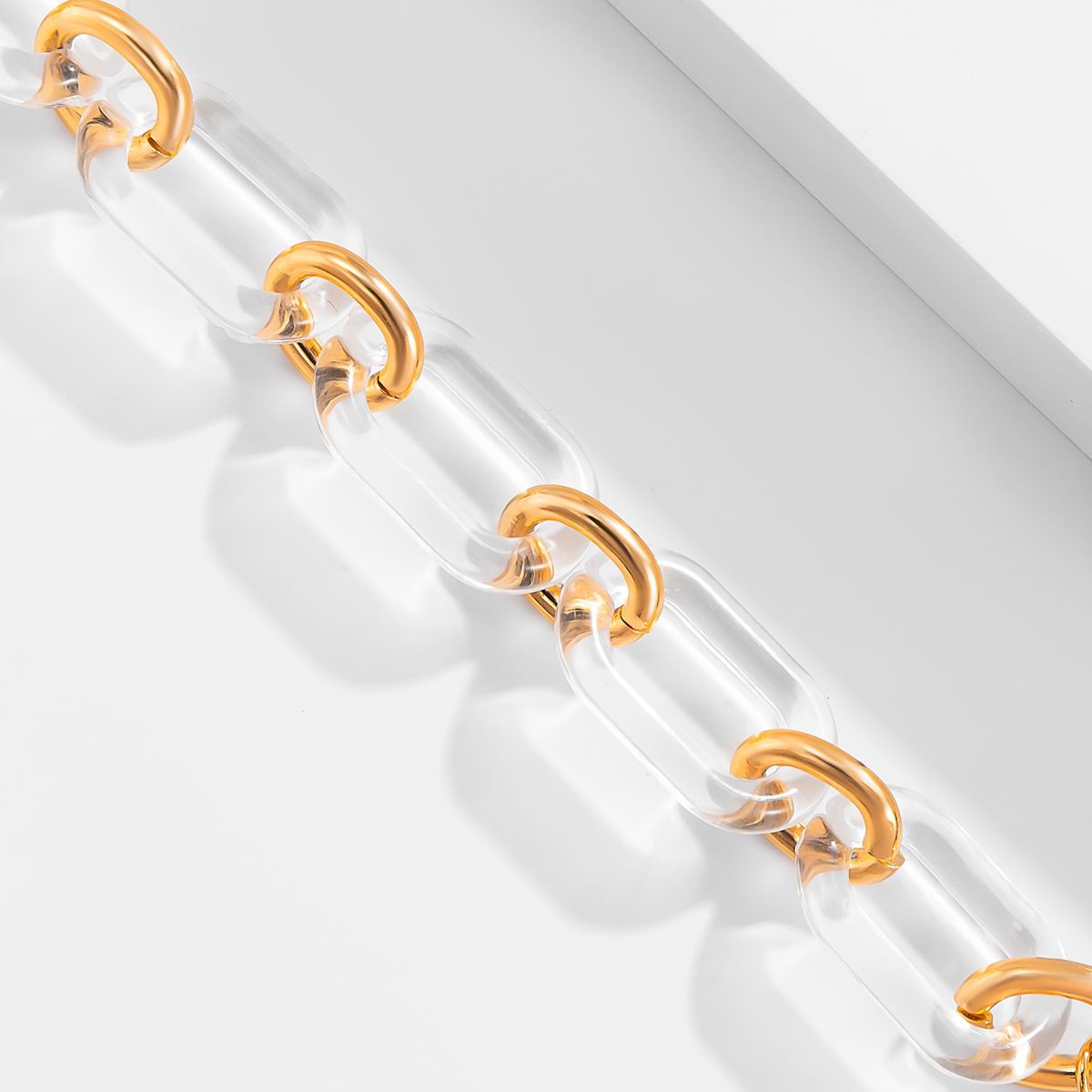 Shixin Transparant Acryl Dikke Ketting Armband Voor Vrouwen/Meisje Trendy Charms Chunky Hand Chain Sieraden Armbanden Femme