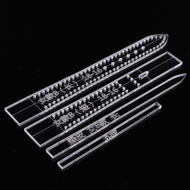 4pcs/set Transparent Acrylic Watch Strap Band Stencil Template Mold DIY Leather Craft Tool Home Supplies For Women