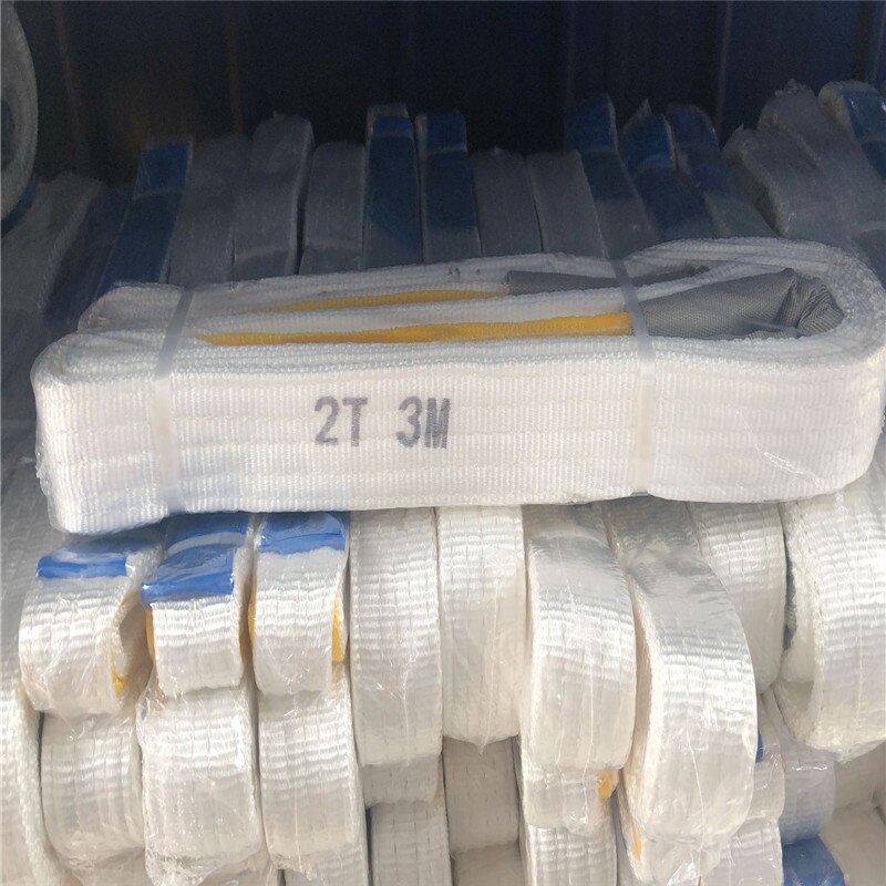 Lifting belt 2T Flat Lifting Webbing Sling Industrial High Strength Cargo Hoisting Belt Webbing Tape Belt Sling Fabric Strap
