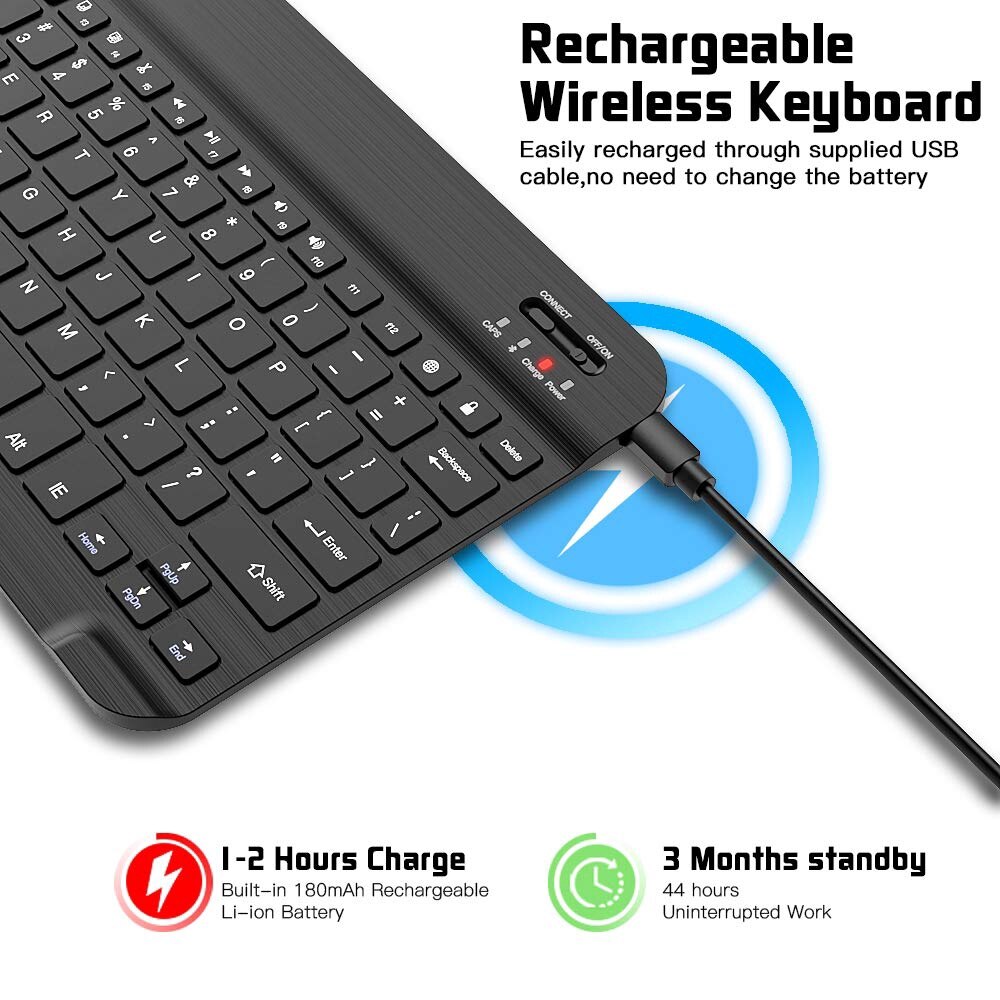 Portable Mini Bluetooth Keyboard and Mouse Combo for IPhone Android Tablet Wireless Keyboard for iPad iOS Cute Pink Keyboard