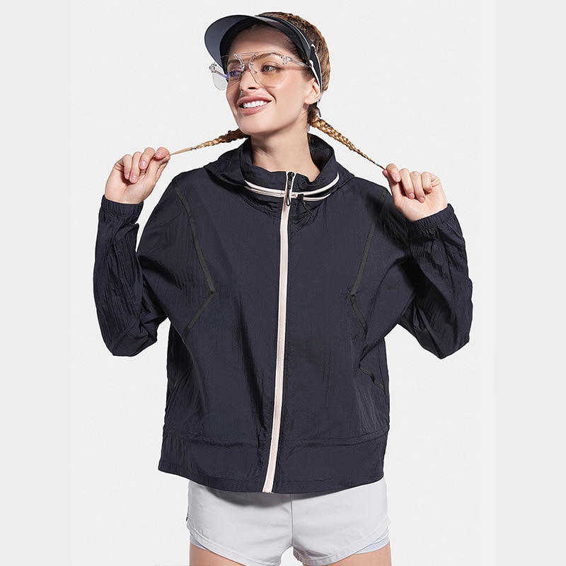 Stil udendørs kvinders sport frakke gå vindtæt stretch jakke vind skjold tøj kvinde