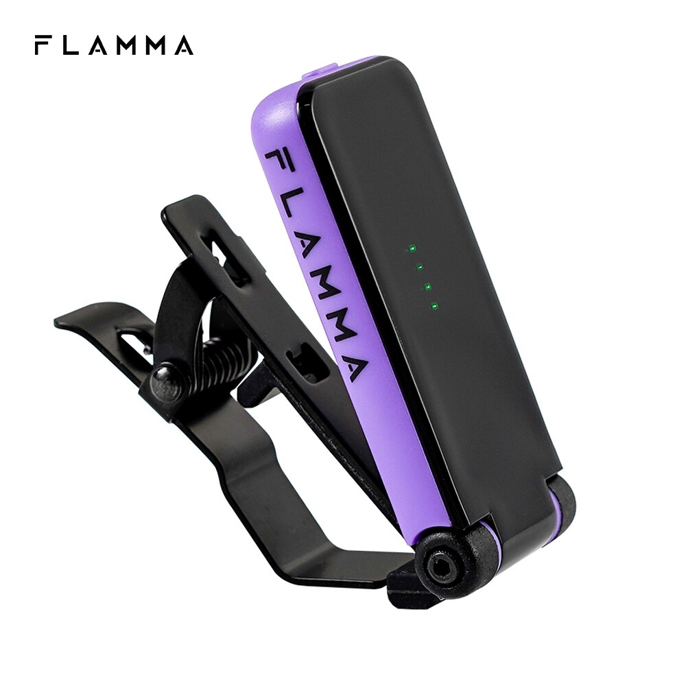 FLAMMA FT01 Clip-on Tuner for Electric Acoustic Guitar Bass Ukeleles All Instruments Christmas: Purple