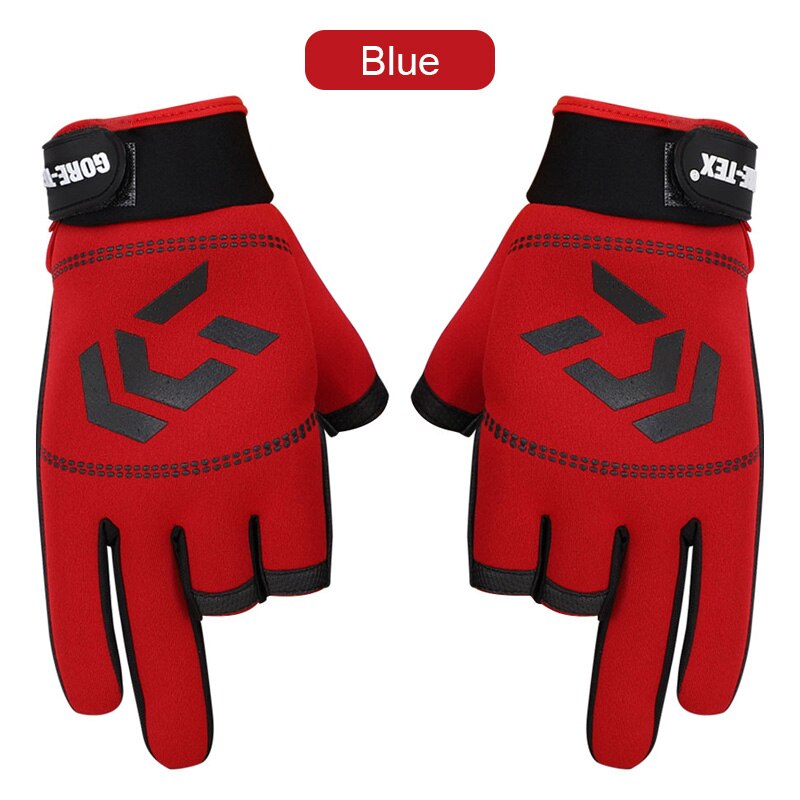 1 paar Angeln Handschuhe Anti-Unterhose Drei schneiden Finger Schutz Handschuhe Atmungsaktive Handschuh Männer Frauen draussen Angeln Ausrügestochen: verrotten