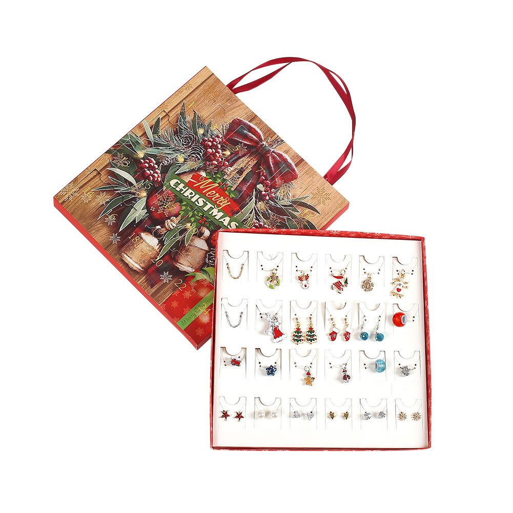 Julesmykker adventskalender for barn gjør-det-selv sjarm armbånd halskjede barn jul bursdagsboks: 4