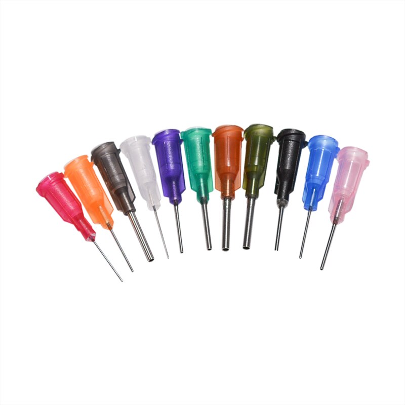 Botella dispensadora de aguja de polietileno transparente, dispensador de resina para soldadura, pasta fundente + 11 agujas, 30ml, 1 Juego