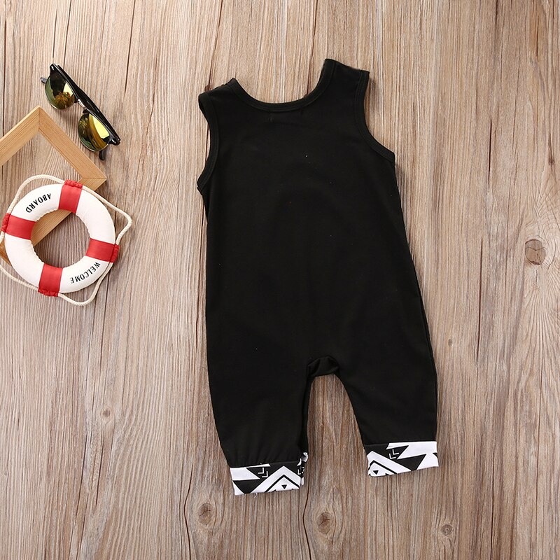 Pelele de verano sin mangas de dibujos animados para recién nacidos y niños y niñas, trajes de traje de playa 0-24M