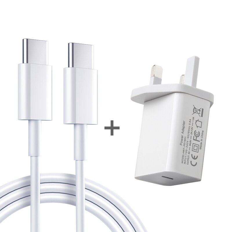 Original 20W USB-C Charger Adapter For iPhone 12 Pro Max 12 mini 11 XS Fast Charging EU Plug Quick PD USB Type C Travel Charger: UK 18W C2C