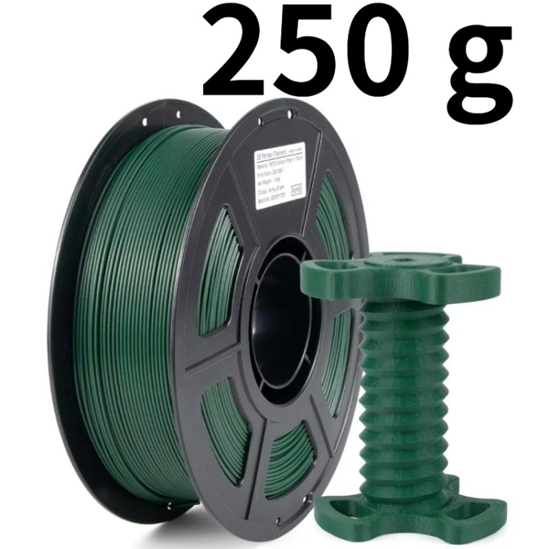 Filament PETG en Fiber de carbone 1.75mm, Filament PETG-CF résistant à l'usure et à la chaleur, excellente adhérence intercalaire PETG 1kg/250g: GRIS