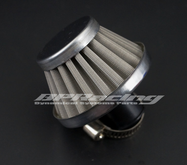 9mm Air Intake Manifold Crankcase Vent Valve / Valve Breather Intake Round Air Filter Red /silver: Silver