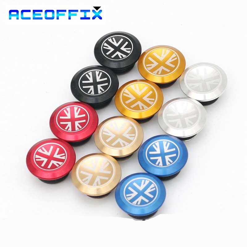 Aceoffix 1 par bicicleta guiador plugues para brompton liga de alumínio 6 cores