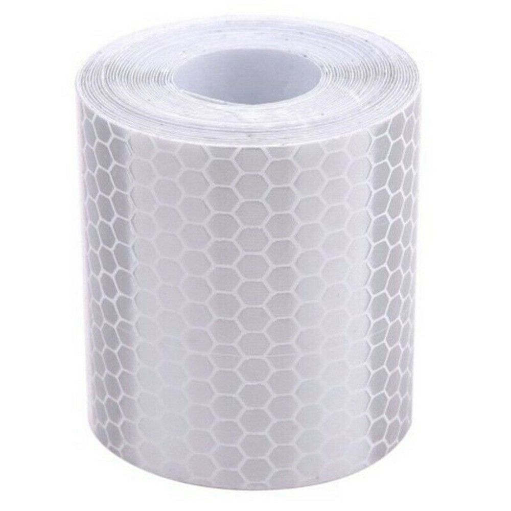 Pegatina duradera para decoración de coche, pegatina reflectante de advertencia de seguridad para bicicleta, cinta protectora, rollo de tira: YELLOW