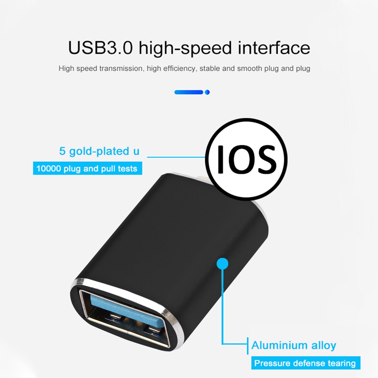 Hembra USB para USB un adaptador de cámara convertidor de datos tarjeta SD de disco U corto OTG para iPhone 12 11 Pro XS MAX XR X 6 6S 7 7 8 Plus