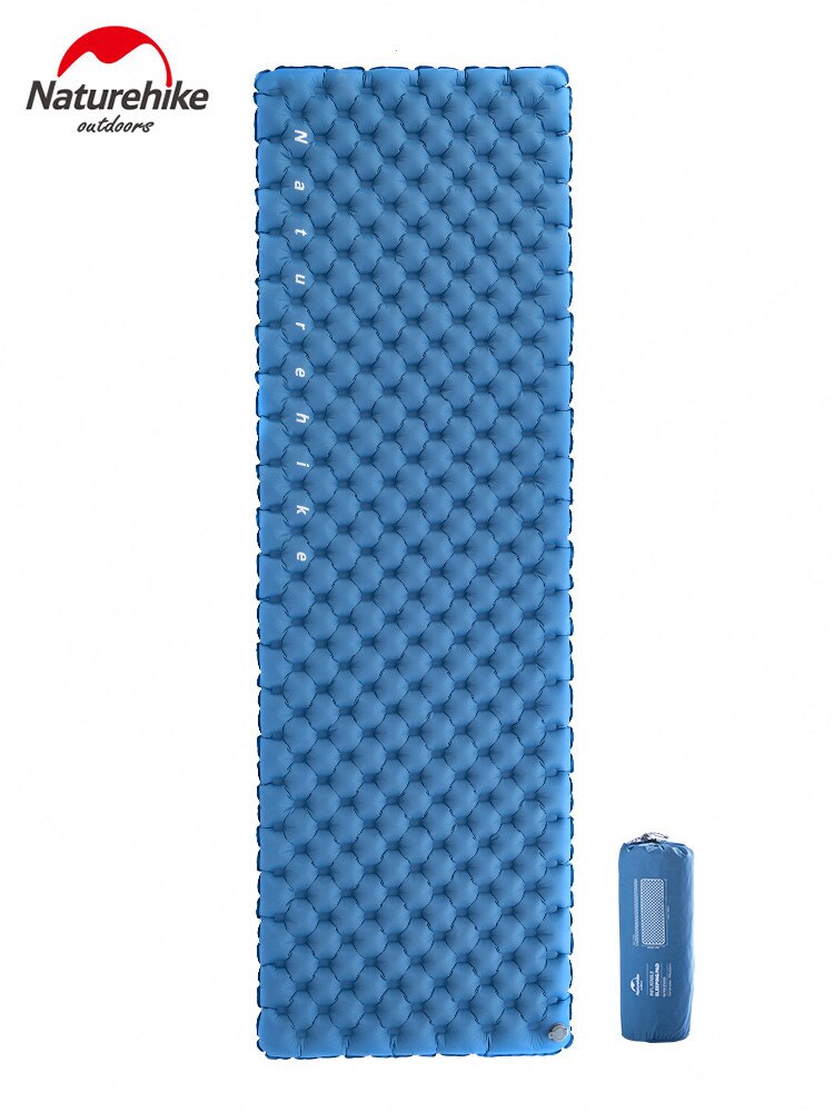 Naturehike 40D Nylon Tpu Dubbele-Airbag Camping Opblaasbare Mat Ultralight Tent Matras Slapen Luchtkussen Voor Outdoor Reizen: Blauw