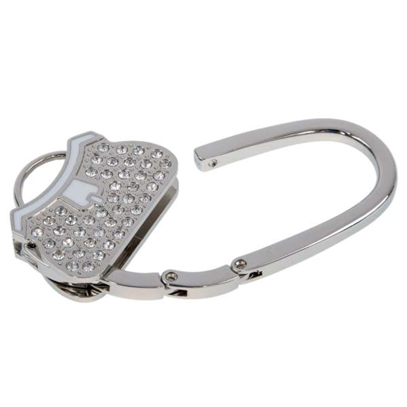 Accroche szydełkowy worek główny En metalowy Strass 55x45x15mm deco