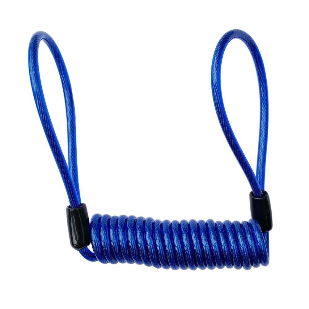 4 Mm 1.2 M Motorfiets Scooter Disc Lock Beveiliging Herinnering Anti-Diefstal Touw Bike Motorbike Tool Kabel Fietsslot touw Helm Draad: Blauw