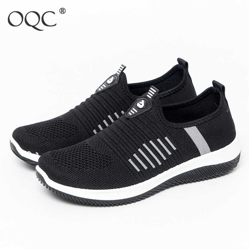 Vrouwen sneakers antislip schoenen Casual schoenen Lage Hak Sneakers vrouwen Knit Meshshoes Ademend Mode vrouwen schoenen D30