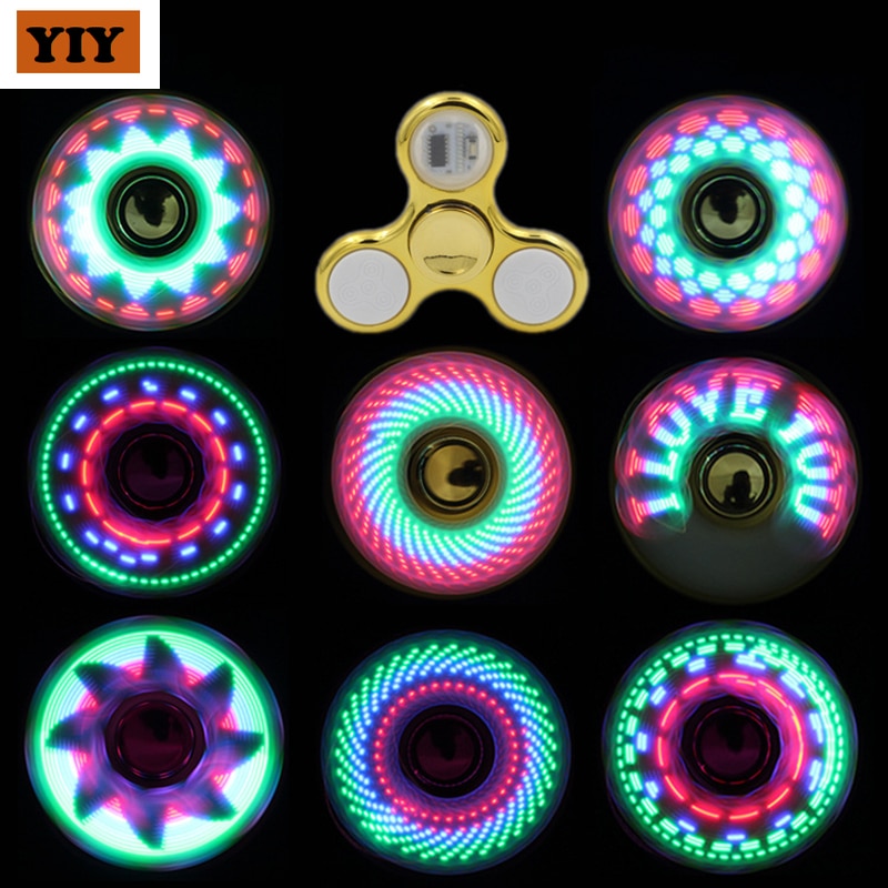 6 Kleuren Led Lichtgevende Fidget Spinner Veranderingen Hand Spinner Golw In Het Donker Stress Relief Speelgoed Voor Kids