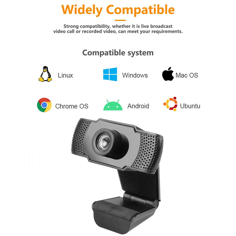720P Webcam Hd Web Camera Met Ingebouwde Hd Microfoon 1920X1080 Usb Webcam Breedbeeld Video