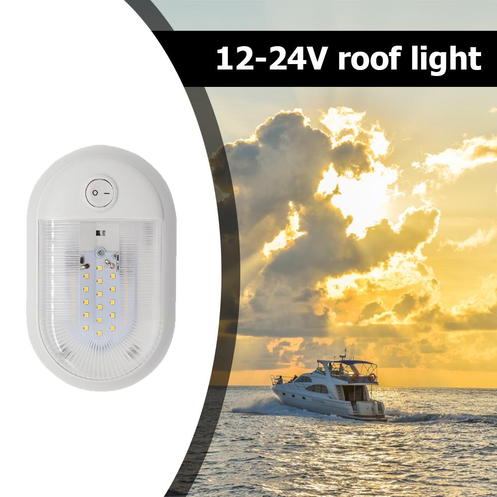 24 LED Ceiling Dome Light 12V/24V with On/Off Switch for RV Marine Yacht Camper Low Consumption and High Brightness