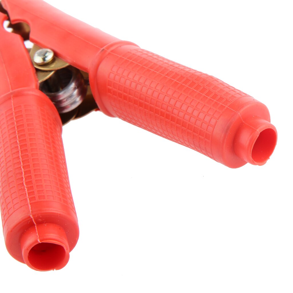 Par rojo/Negro 200A abrazaderas aisladas batería de coche de cobre pinza de Cable de prueba de cocodrilo Negativo Positivo