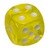 20 stk / sett 8 farger casino terningssett 16mm akryl / plast digital terning drikking terning gambling gjennomsiktig terning 6 sider poker terning: Gjennomsiktig gul