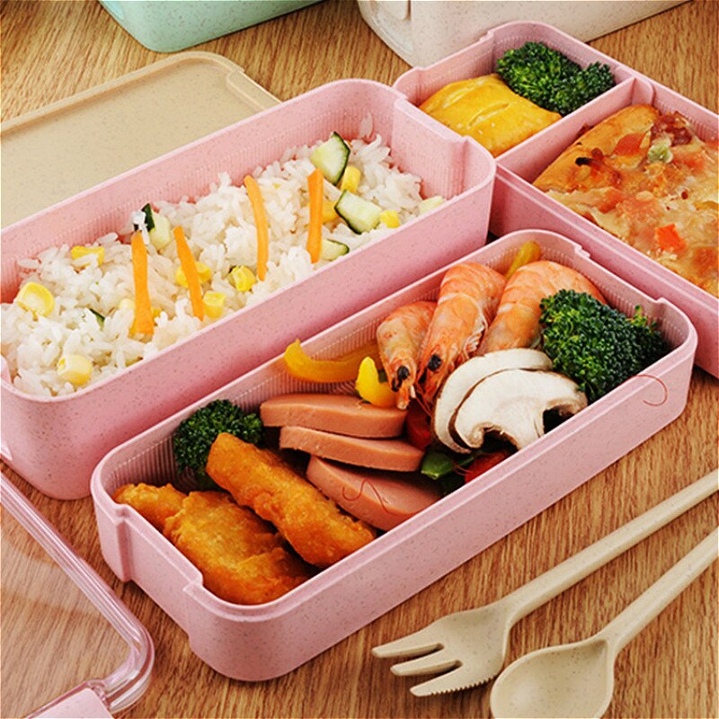 Bpa gratis baby mad opbevaring fodring madkasse mad container boks bærbar børn studerende madkasse bento container stabelbar kasse