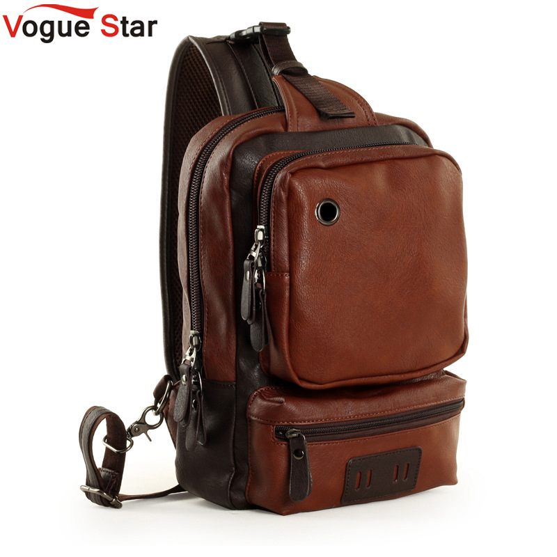 hommes sac à bandoulière Vintage hommes sac à bandoulière hommes poitrine sacs décontracté PU cuir hommes Messenger sac L51