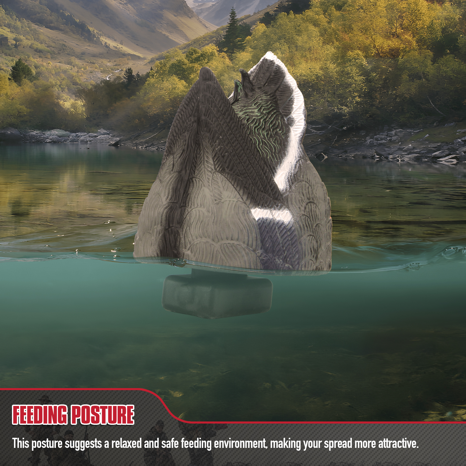 Jaktlockbete för ankor, 3d anksvanslockbeten, flöte med viktad köl, simulerad plastlockbete för sjöfåglar, tillbehör för jakt och skytte