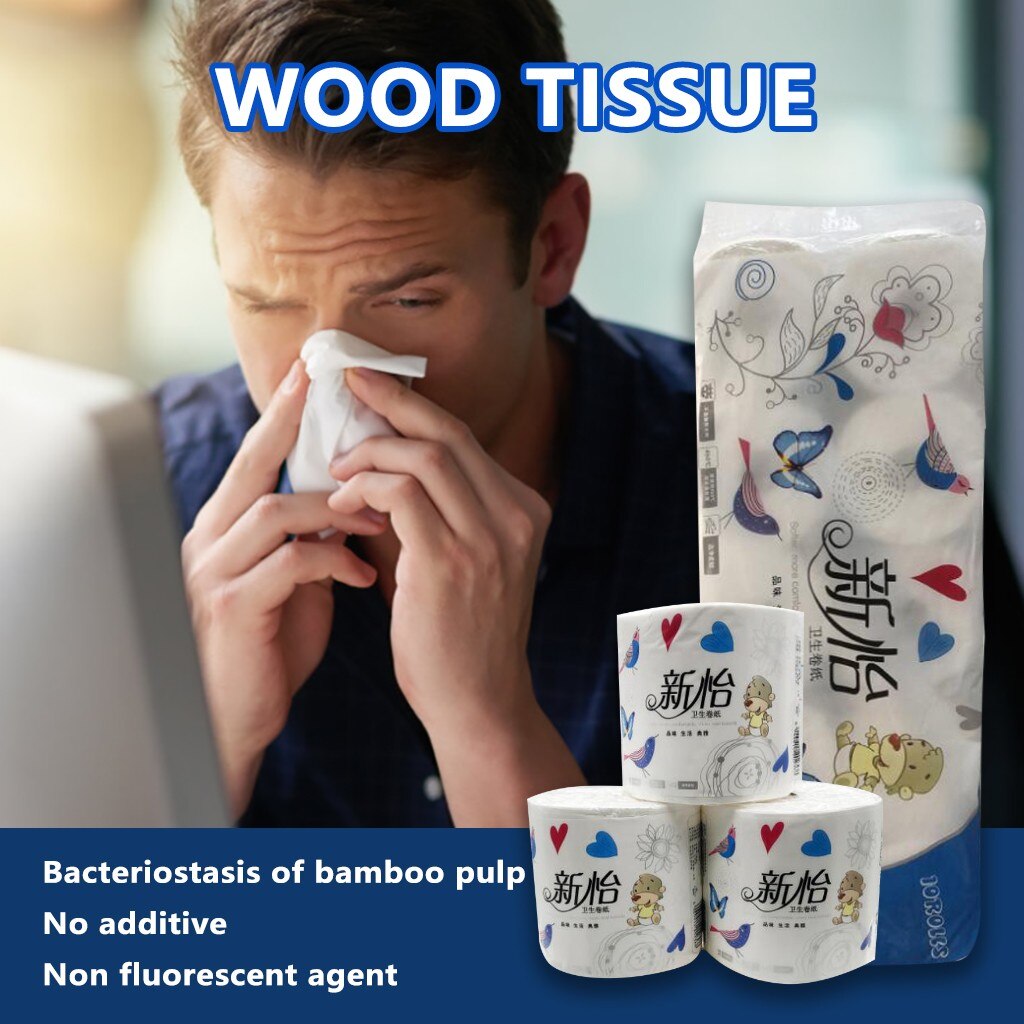 10 Rolls Soft Toilet Tissue Hand Home Paper Towels Quilted Paper Washroom Roll Paper For Household Bathroom Sanitary Supplies