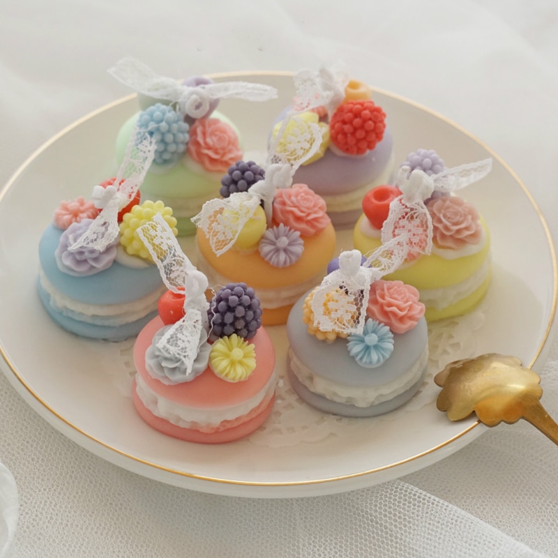 Diy Macaron Kaars Siliconen Mal Voor Kaars Zeep Maken Cupcake Cake Dessert Bakken Mallen
