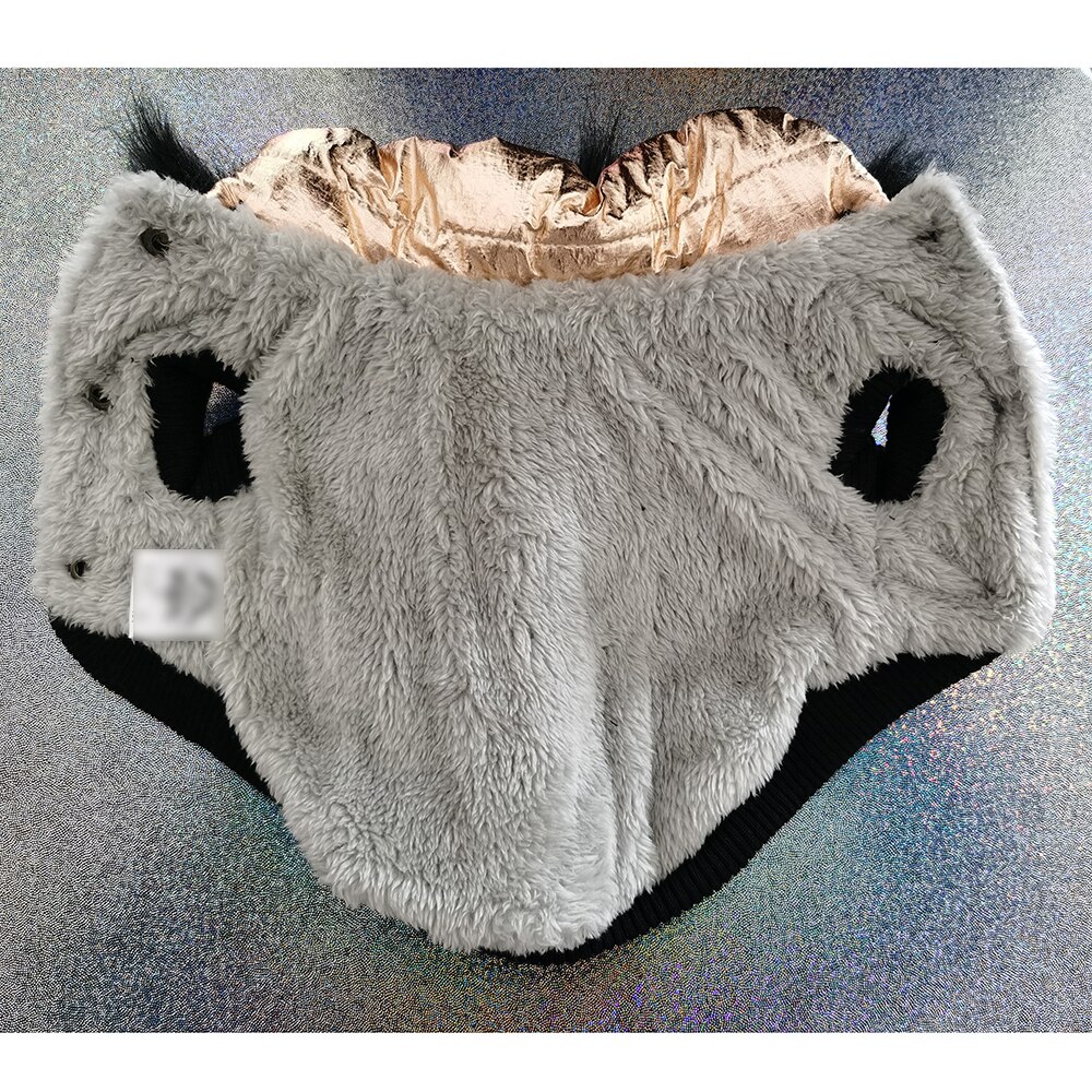 Ropas impermeables para perro a la , abrigo de invierno dorado y plateado para perro, chaqueta cálida para perros pequeños, sudadera gruesa con capucha para mascota, ropa para Pitbull