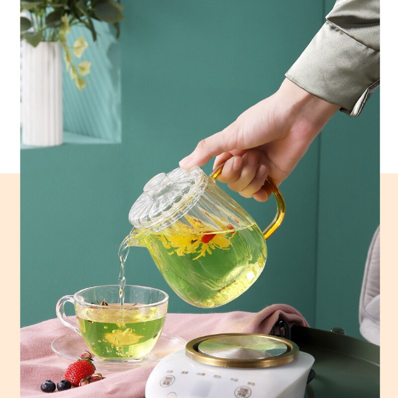 Tragbare Elektrische Wasserkocher Griff Ultraleicht Thermo Töpfe Glas nordisch Tee Topf Clever Moderne Hervidor Portatil Mini Wasserkocher OB50SH