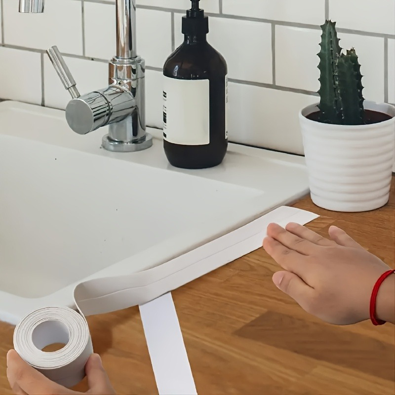 Wasserdichtes Dichtungsband, PVC, selbstklebend, für Badezimmer, Bad, Wand, Kleber, Aufkleber, Küche, Waschbecken, Dichtungsmasse, formfeste Dichtung, Abdeckband, Streifen