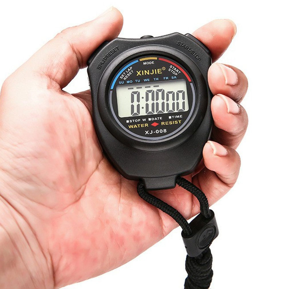 Handheld Digital Stopwatch Sport Running Training Chronograph Timer Support