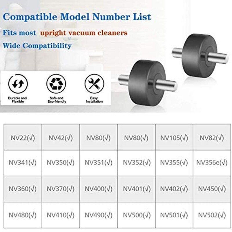 Set 2 Ruote Anteriori Piccole Per Aspirapolvere Shark NV350, NV351, NV352, NV355, NV356e