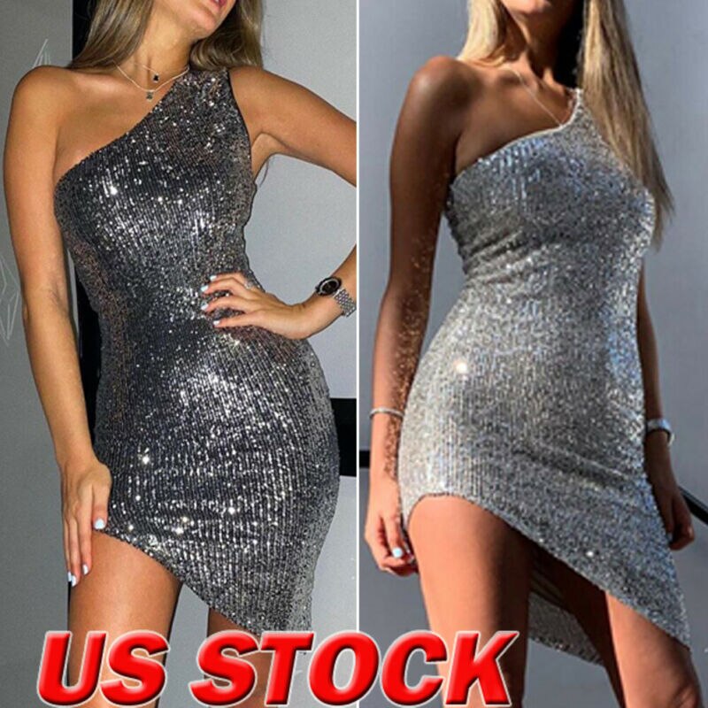 Women One Shoulder Evening Formal Party Ladies Bri... – Vicedeal