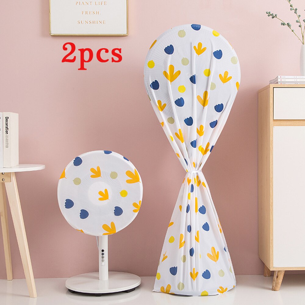 2pcs Fan Dust Cover Waterproof Accessories Fan Guard Home Storage Supplies Desktop Fan Cover Floor Round Fan Dust Cover: Default Title