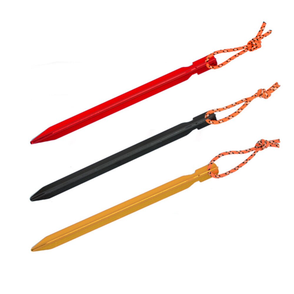 6PCS 23cm Tent Pegs Camping Hiking Equipment Outdoor Traveling Aluminum alloy Tent Accessories